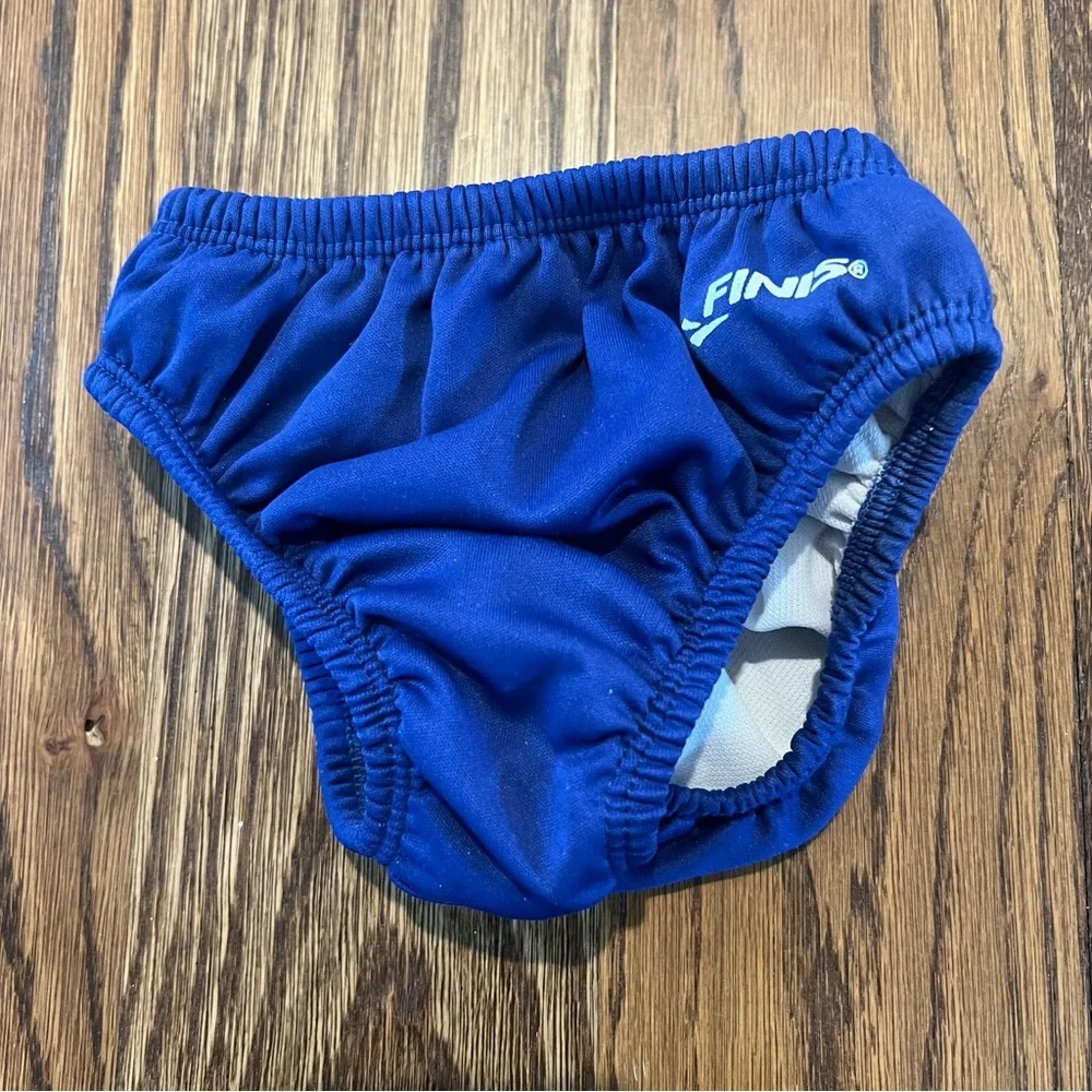 Swim About and Finis Kids Swim Diaper Set - Blue and Mint. Size 2T